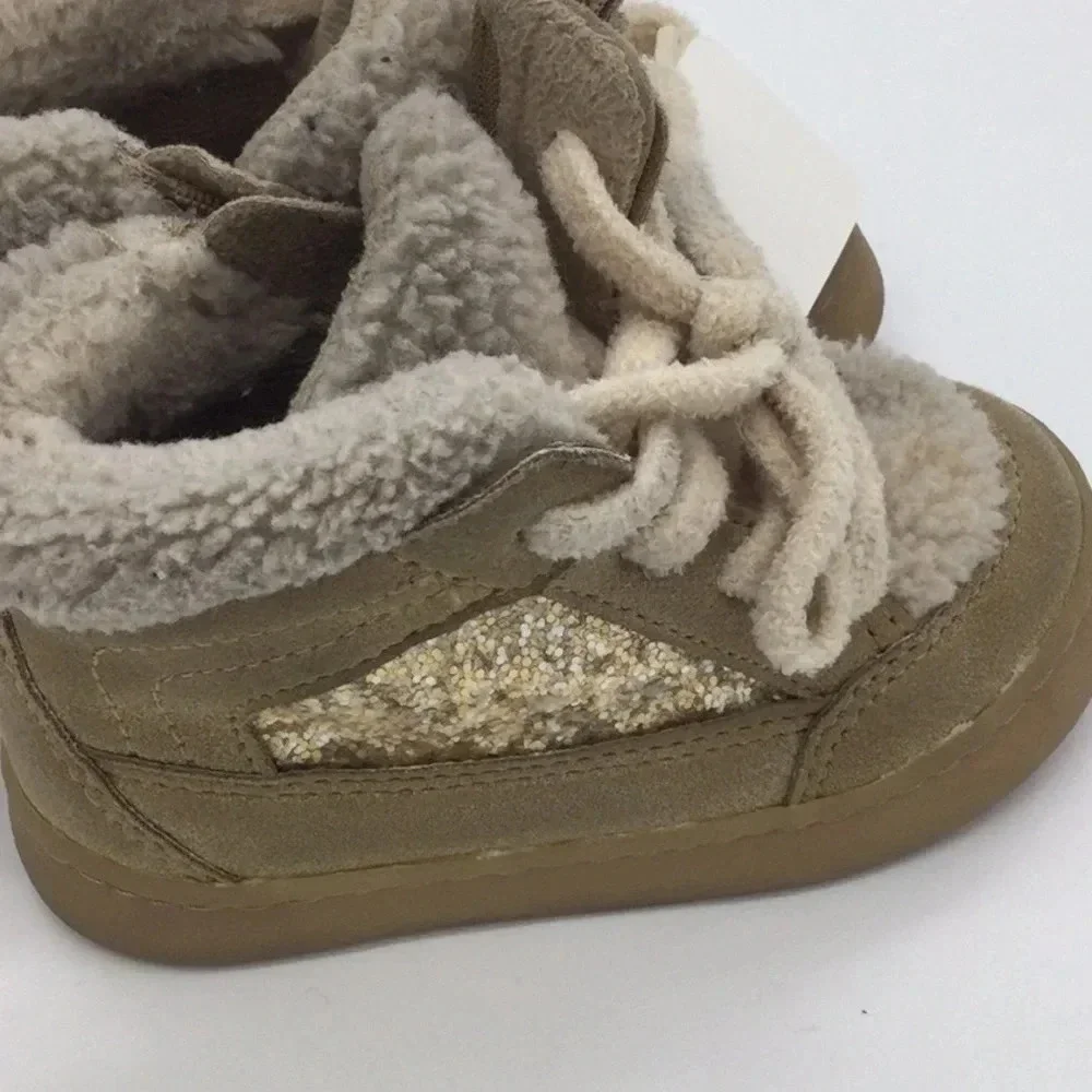 Zara Fleece Lined Glitter Boots size 4 toddler